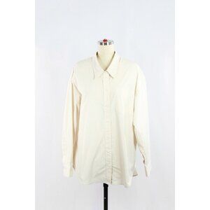 Aritzia WILFRED FREE Natural Ecru Taffeta Relaxed Button-Up Shirt Shirt, Size M